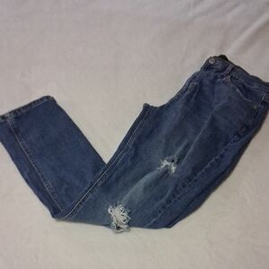 Banana Republic Blue Boyfriend Jeans Distressed Style